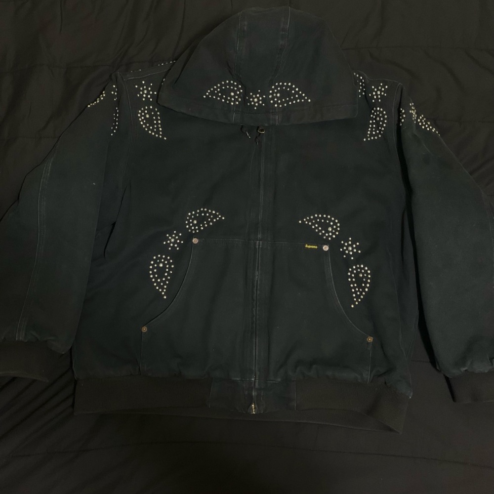 Supreme Paisley Studded Work Jacket
Black